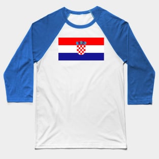 Flag of Croatia Baseball T-Shirt